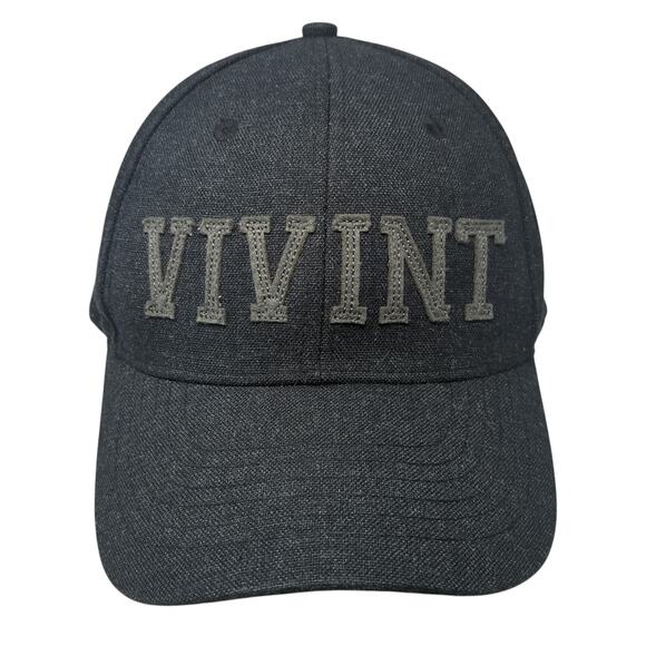 Vivint Strapback Baseball Cap Black One Size Adjustable Embroidered Provo Utah - Picture 1 of 9